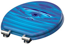 MDF WC-bril BLUE DROP met soft-close lange levensduur: extreem onbreekbaar en krasbestendig comfort en functie: geruisloos sluiten dankzij de automatische valrem eenvoudig schoon te maken dankzi