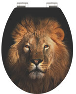 MDF High Gloss WC-bril LION met soft-close lange levensduur: extreem onbreekbaar en krasbestendig comfort en functie: geruisloos sluiten dankzij de automatische valrem eenvoudig schoon te maken afbeelding