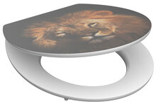 MDF High Gloss WC-bril LION met soft-close lange levensduur: extreem onbreekbaar en krasbestendig comfort en functie: geruisloos sluiten dankzij de automatische valrem eenvoudig schoon te maken