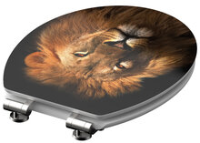 MDF High Gloss WC-bril LION met soft-close lange levensduur: extreem onbreekbaar en krasbestendig comfort en functie: geruisloos sluiten dankzij de automatische valrem eenvoudig schoon te maken