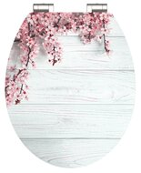 MDF High Gloss WC-bril FLOWERS AND WOOD met soft-close lange levensduur: extreem onbreekbaar en krasbestendig comfort en functie: geruisloos sluiten dankzij de automatische valrem eenvoudig scho afbeelding