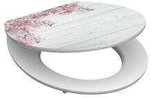 MDF High Gloss WC-bril FLOWERS AND WOOD met soft-close lange levensduur: extreem onbreekbaar en krasbestendig comfort en functie: geruisloos sluiten dankzij de automatische valrem eenvoudig scho