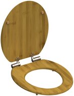 NATURAL BAMBOO WC-bril van massief bamboe hernieuwbare grondstof: duurzaam en milieubewust lange levensduur: extreem onbreekbaar en krasbestendig eenvoudig schoon te maken dankzij hoogwaardig gl