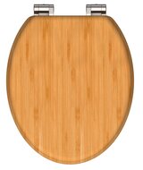NATURAL BAMBOO WC-Bril van massief bamboe met soft-close hernieuwbare grondstof: duurzaam en milieubewust lange levensduur: extreem onbreekbaar en krasbestendig comfort en functie: geruisloos sl afbeelding