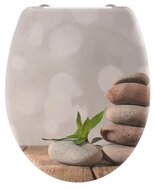 Duroplast WC-bril STONE PYRAMID met soft-close en quick-release afbeelding