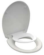 Duroplast WC-bril FAMILIY WHITE met geïntegreerde kinderzitting afbeelding