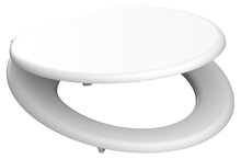 Houtkern WC-Bril WHITE, wit lange levensduur: extreem onbreekbaar en krasbestendig eenvoudig schoon te maken dankzij het gladde oppervlak eenvoudige installatie: compleet bevestigingsmateriaal
