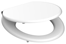 Houten kern WC-zitting WHITE met softclose, wit lange levensduur: extreem onbreekbaar en krasbestendig comfort en functie: geruisloos sluiten dankzij de automatische valrem eenvoudig schoon te m