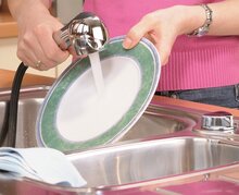 ULTRA ééngreepsmengkraan keuken met uittrekbare sproeier, lage druk, chroom lage druk kraan - alleen geschikt voor lage druk boilers/kleine accumulatoren (onder wastafel model) draaibare uitloop,
