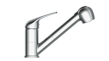 SUPRA ééngreepsmengkraan keuken met uittrekbare sproeier, chroom uittrekbare, omstelbare sproeier, 2 functies en met antikalk nozzles 90° draaibereik keramische schijven geluidsarme, verwissel