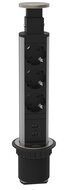E1 inschuifbare stekkerdoos, 3-voudig stopcontact en 2 x USB inbouw stekkerdoos geschikt voor keuken, woonkamer en kantoor multifunctionele stekkerdoos met 3 standaard stopcontacten, 2 USB-poorte afbeelding