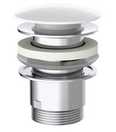 Design CLIC-CLAC Waste, mer Overloop, 1 ¼" x 65 mm, Wit afbeelding