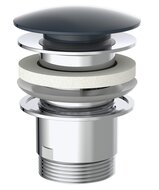 Design CLIC-CLAC Waste, met Overloop, 1 ¼" x 65 mm, Mat Zwart afbeelding