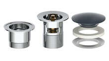 Design CLIC-CLAC Waste, met Overloop, 1 ¼" x 65 mm, Mat Zwart