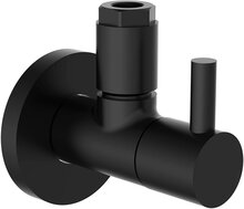Design Hoekstopkraan van Messing, 1/2" x 3/8" of 10 mm, met Rozet, mat zwart afbeelding