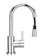 Eengreepsmengkraan Chroom met uittrekbare mousseur RAI-1109 afbeelding