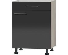 Onderkast met een la antraciet hogglans 60,0x87,0x58,4 cm RAI-44523 afbeelding