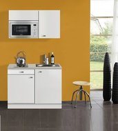 Kitchenette Lagos wit Hoogglans 100cm met magnetron OPTI-0105 afbeelding