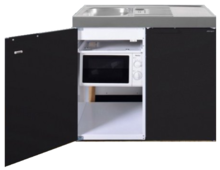 MKM 100 Zwart mat met koelkast en losse magnetron RAI-9575 afbeelding