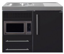 MPM 100 Zwart mat met koelkast en magnetron RAI-9516