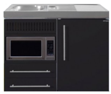 MPM 100 Zwart mat met koelkast en magnetron RAI-9516 afbeelding