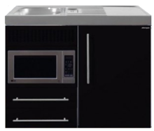 MPM 100 Zwart metalic met koelkast en magnetron RAI-9518 afbeelding