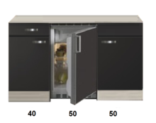 Kitchenette Faro Antraciet 140cm HRG-5256 afbeelding