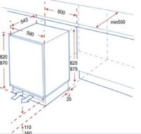 keukenblok 100cm incl inbouw koelkast en wandkasten RAI-545
