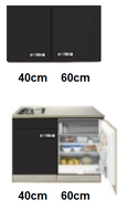 keukenblok 100cm incl inbouw koelkast en wandkasten RAI-545 afbeelding