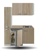 Kitchenette 130cm met koelkast POTTO-6444 afbeelding