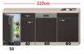 Kitchenette-Faro-Antraciet-met-koelkast-en-vaatwasser-210cm-HRG-5384
