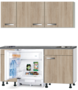 Kitchenette-150cm-Padua-incl-wandkasten-en-inbouw-koelkast-RAI-500