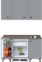 Kitchenette-160cm-grijs-met-inbouw-koelkast-en-wandkasten-RAI-885