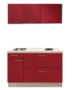 Kitchenette-Rood-hoogglans-130CM-MET-SCHUIFLADEN-POTTO-644
