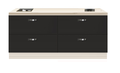 Kitchenette-200cm-antraciet-met-een-ladenkast-RAI-4339
