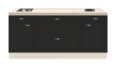 Kitchenette-200cm-antraciet-RAI-44239