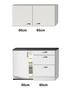 Keukenblok-wit-hoogglans-110cm-met-koelkast-OPTI-245