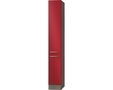 Apothekerskast-Rood-hoogglans-met-5-laden-211-cm-hoog-RAI-916