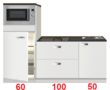 Keukenblok-210-wit-hoogglans-incl-koelkast-en-magnetron-RAI-3306