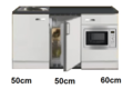 Keukenblok-160-wit-hoogglans-incl-rvs-spoelbak-en-koelkast-en-magnetron-RAI-514
