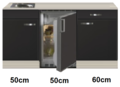Keukenblok-160-Antraciet-incl-rvs-spoelbak-en-koelkast-RAI-44923
